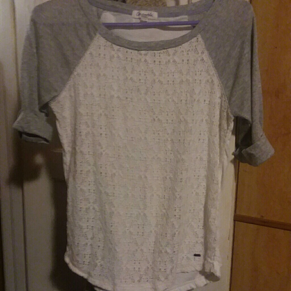 Aeropostle SZ S GUC 3/4 Sleeve Lace & jersey shirt REDUCED SHIPPING